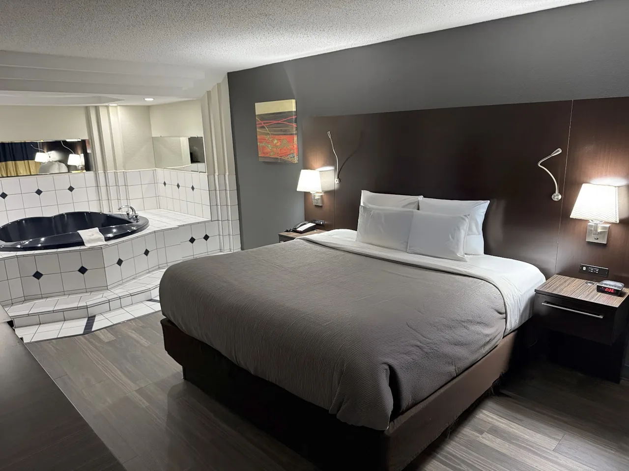 Hotel room interior at Quality Inn & Suites Livonia